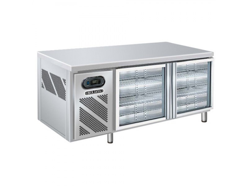 Bàn mát 2 cánh kính 1m5 Berjaya B2D-C5-600-SM, ảnh sản phẩm nền trắng