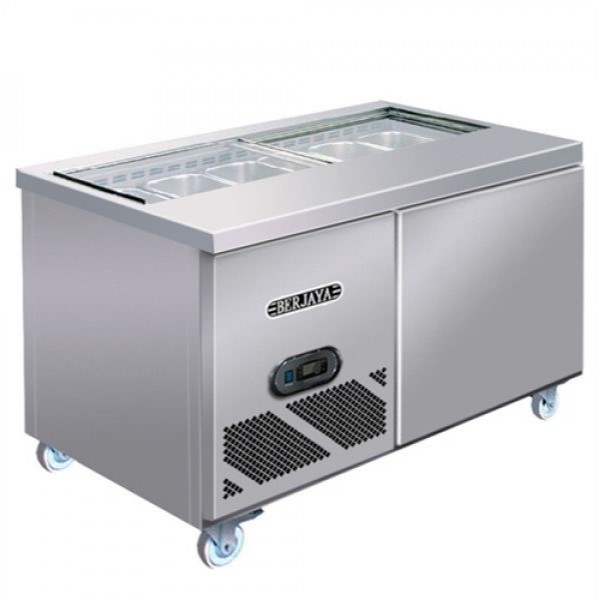 Bàn mát salad Berjaya BS1D-SSCF4-Z, ảnh sản phẩm nền trắng