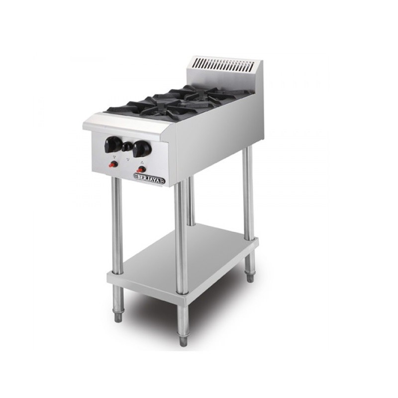 Bếp âu 2 họng chân đứng Berjaya OB2FS-17, ảnh sản phẩm nền trắng