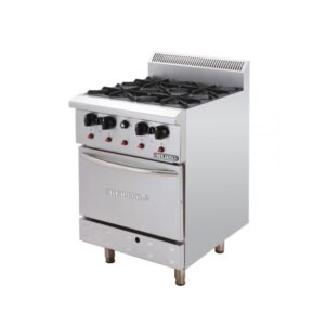 Bếp âu 4 họng đốt có lò nướng thương hiệu Berjaya DRO4-17, ảnh sản phẩm nền trắng