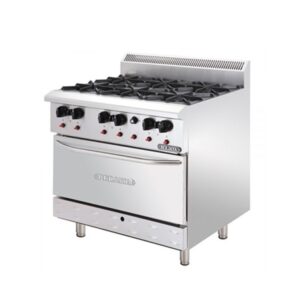 Bếp âu 6 họng có lò nướng DRO-6L Berjaya, ảnh sản phẩm nền trắng