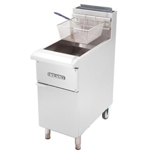 Bếp chiên nhúng đôi dùng gas có chân đứng GDFE1BFS-17, ảnh sản phẩm nền trắng