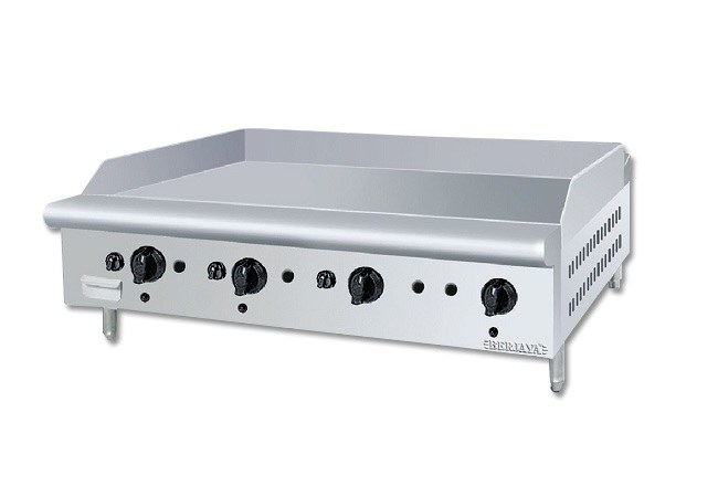 Bếp chiên phẳng dùng gas 4 họng đốt Berjaya GG4B-17, ảnh sản phẩm nền trắng