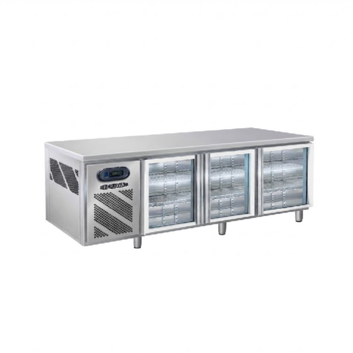 Bàn mát quầy bar 3 cánh kính Berjaya B3D-C7-600-SM, ảnh sản phẩm nền trắng
