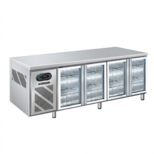 Bàn mát quầy bar 3 cánh kính Berjaya B4D-C8-7-SM, ảnh sản phẩm nền trắng