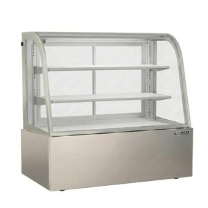 Tủ trưng bày bánh kính cong CCS-09SS-2, ảnh sản phẩm nền trắng
