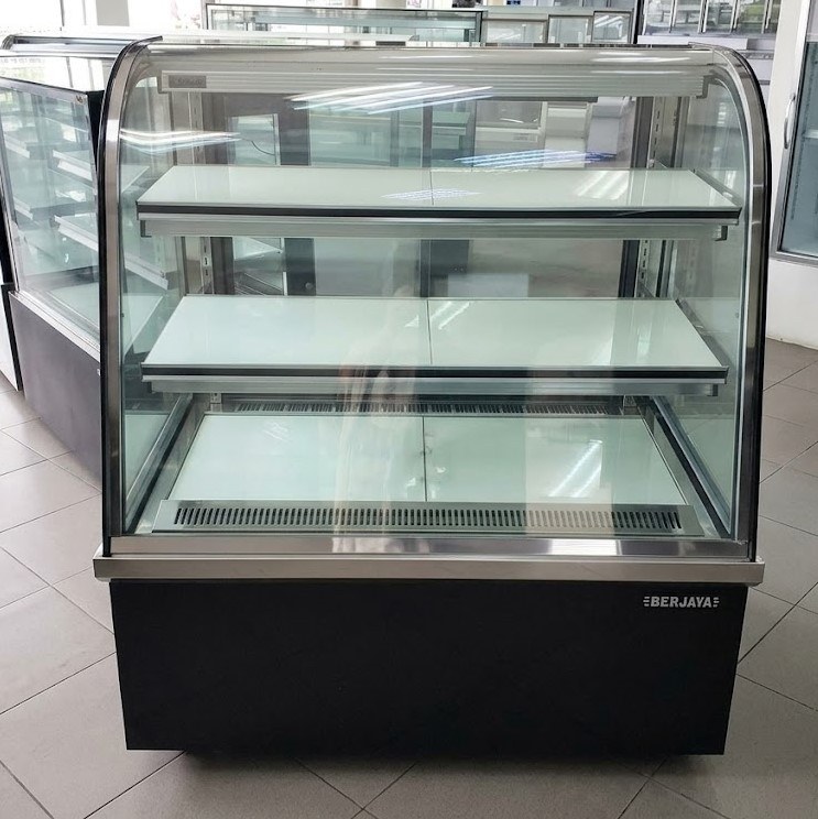 Tủ trưng bày kính cong Berjaya CCS12SB13-2FB, ảnh sản phẩm nền trắng