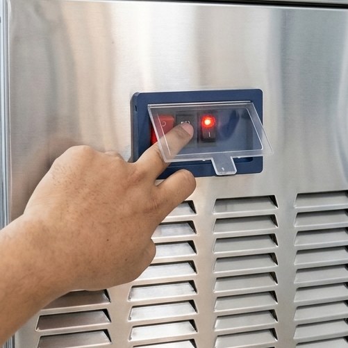 Máy nước trái cây 2 bình có trộn Berjaya JD-218-MIX26, cận cảnh bảng cảm ứng của máy nước trái cây