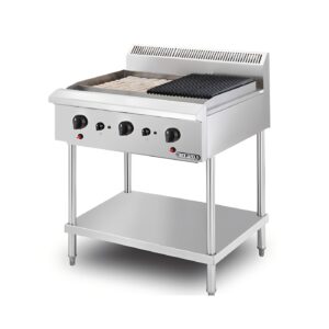Bếp nướng than nhân tạo 3 họng có chân đứng Berjaya CRB3BFS-17