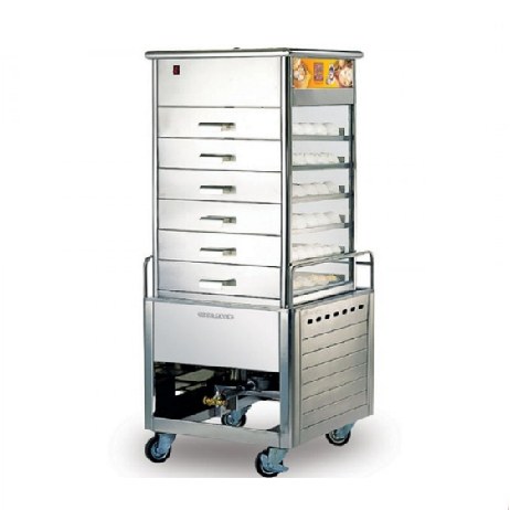 Tủ hấp bánh bao dùng gas Berjaya ESM 66, ảnh sản phẩm nền trắng