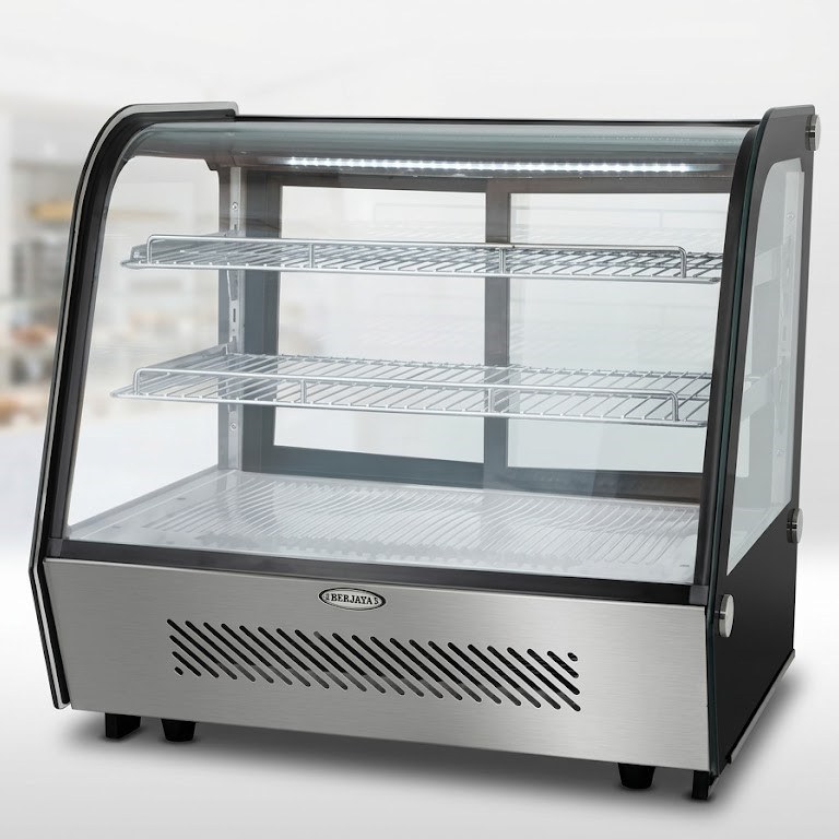 Tủ mát trưng bày kính cong Berjaya BJY-DC-120L, ảnh sản phẩm nền trắng