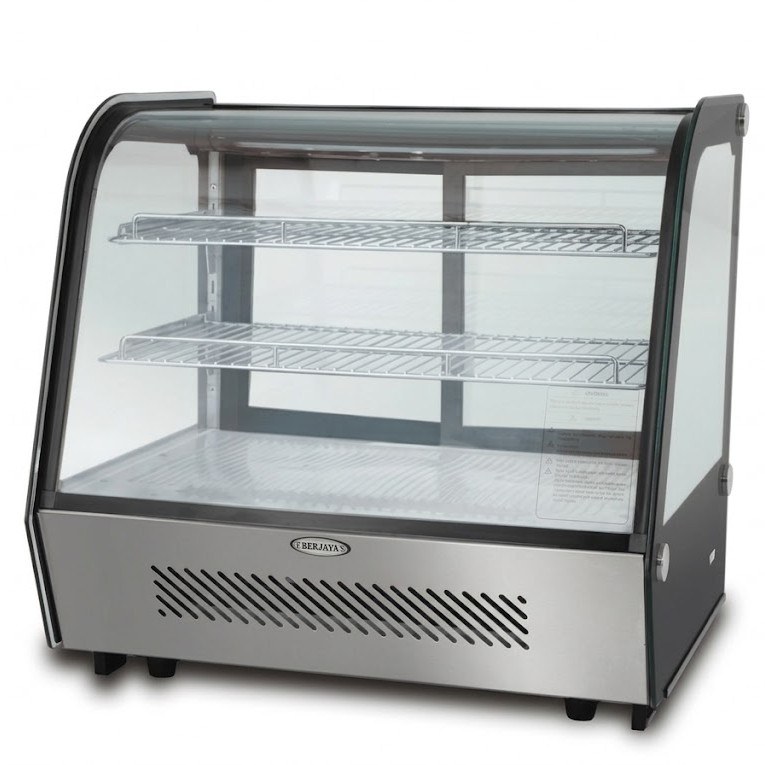 Tủ mát trưng bày kính cong 160l Berjaya BJY-DC-160L, ảnh sản phẩm nền trắng