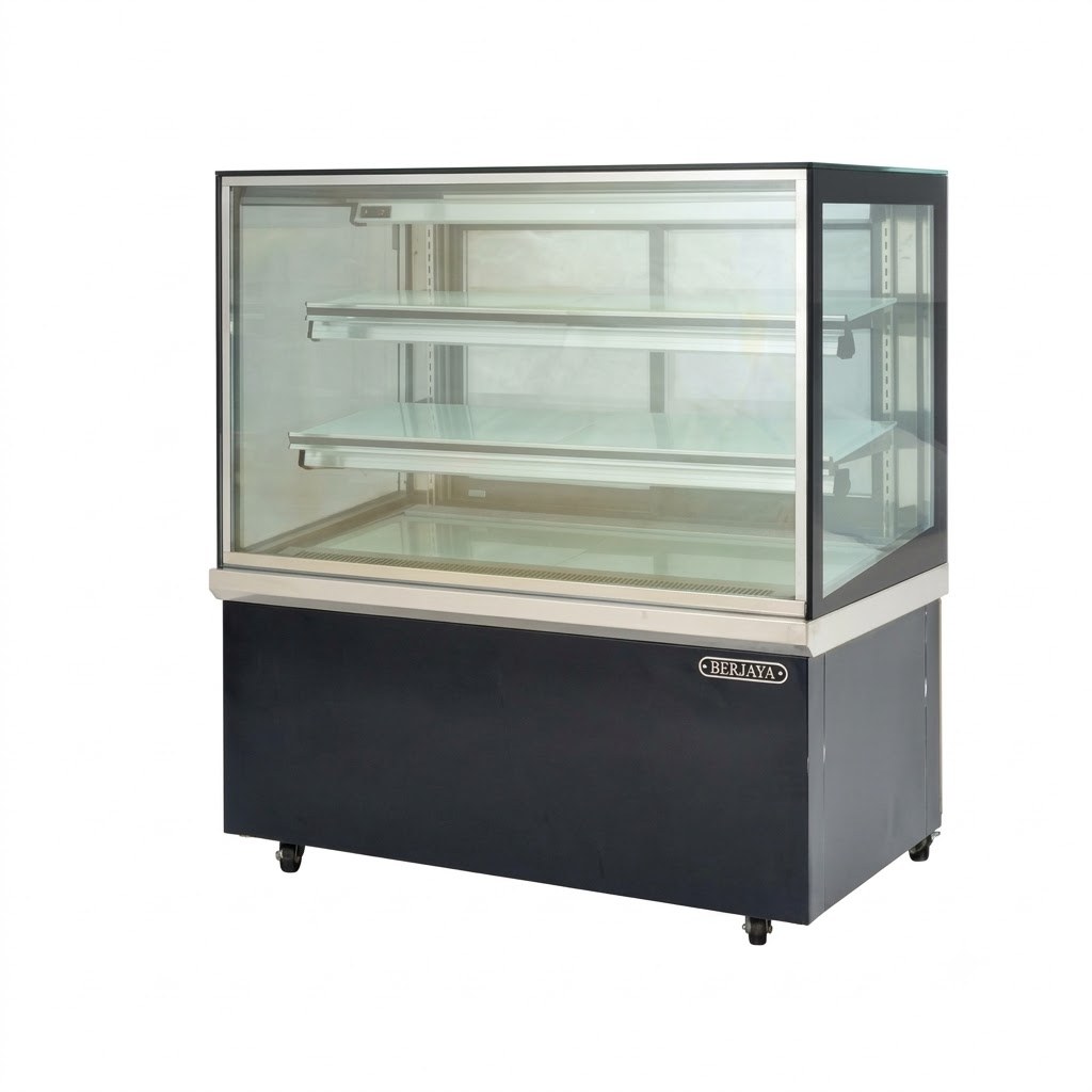 Tủ bánh kính vuông Berjaya RCS09SB13-2FB, ảnh sản phẩm nền trắng